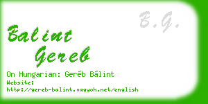 balint gereb business card